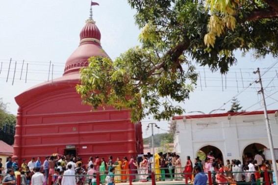 Udaipur Matabari : Devotees throng for blessings on Poila Baisakh